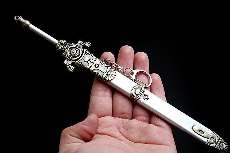 

22cm Alloy Diecast Sword 1/6 Scale Ancient Weapon Model Toy Sword with Scabbard 12 inches Action Figure Figure Doll Accessory