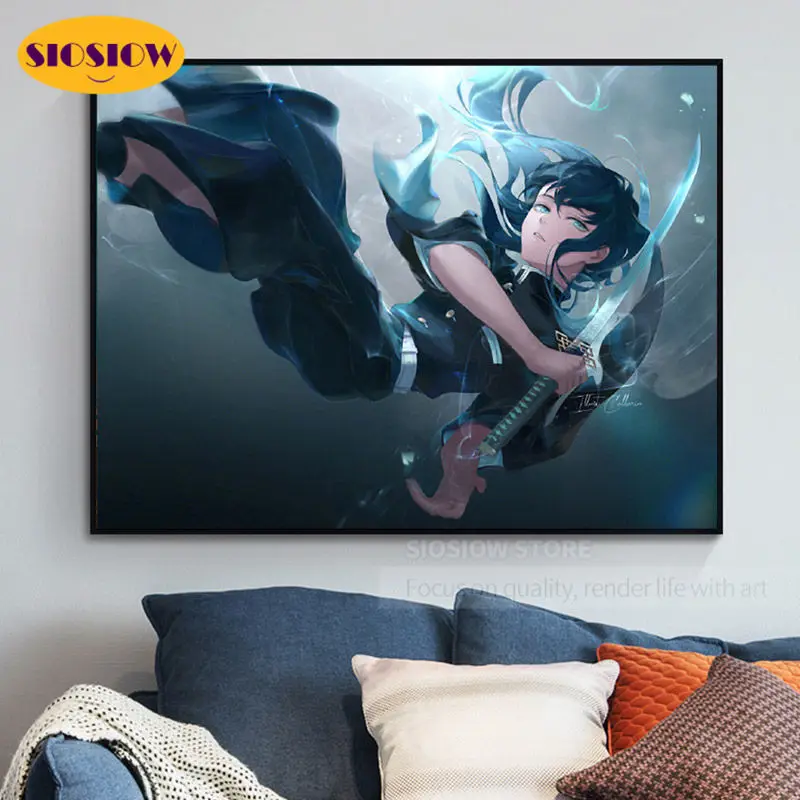 Алмазная 5d картина сделай сам рассекающий демонов киметасу No Yaiba томиока Giyuu