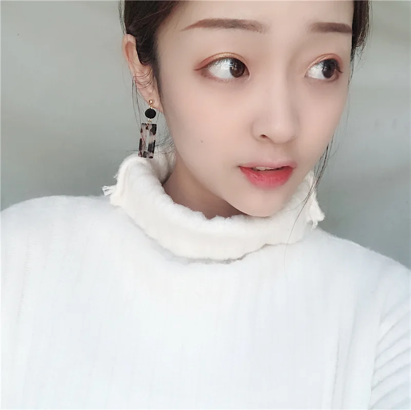 Пара модных сережек ruanme из ацетата серьги гвоздики геометрические женские