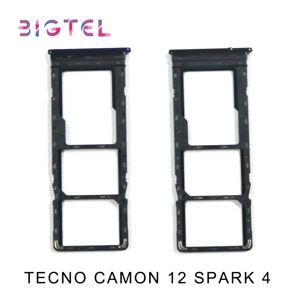 

100% Original For Tecno Camon 12 Spark 4 SIM SD Card Tray Slot Holder