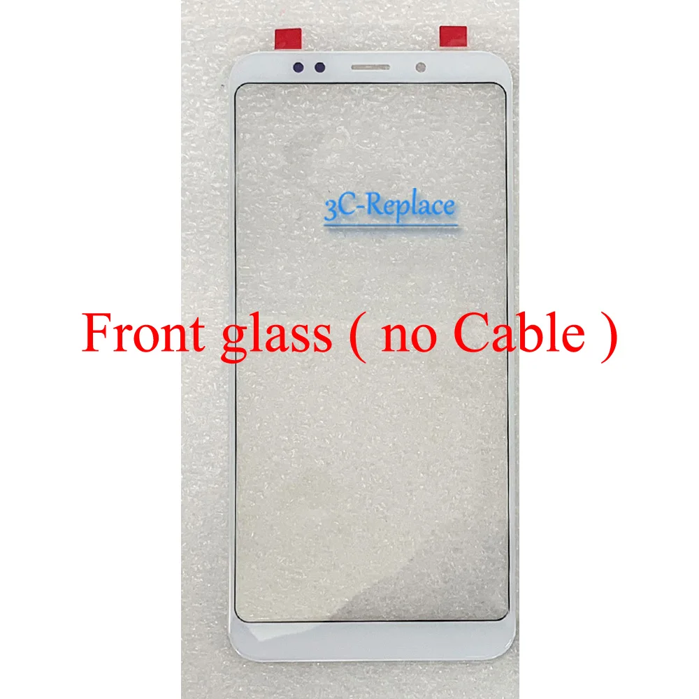 White Front glass Черный/белый 6,0 дюймов для Xiaomi Redmi 5 Plus MEG7 ЖК-дисплей кодирующий преобразователь сенсорного экрана в сборе с рамкой для Redmi Note 5 Global - Цвет: White Front glass