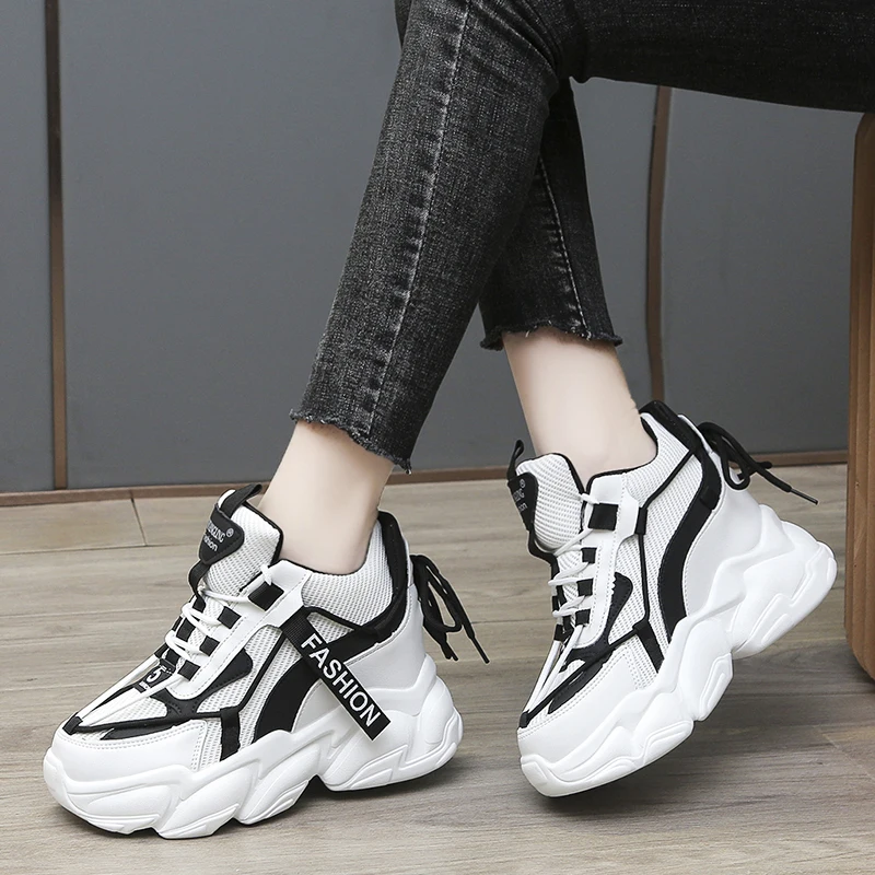 

Platform Sneakers Women Shoes 2021 Fashion Breathable Sport Ladies Trainers Thick Bottom Casual Sneakers Women Zapatillas Mujer