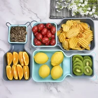 rainbow bowl fruit plate set of 10 creative snacks kitchen tools lazy multi layer grid plate