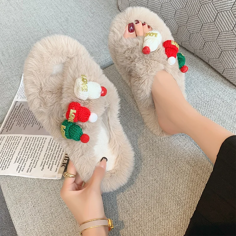 

Сланцы женские на плоской подошве, меховые шлепанцы, низкие тапочки, модная обувь из флока, плюш, роскошные резиновые, с мехом, базовые, 2021