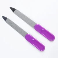 nail files colorful manicure pedicure double sided strong edge grooming metal