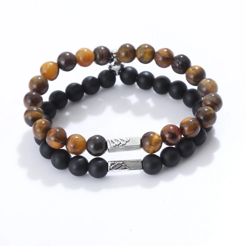 

1 Pair Magnetic Lovers Matching Long Distance Relationships Couples Bracelet Kit Volcanic Stone Bracelet Fashion Jewelry