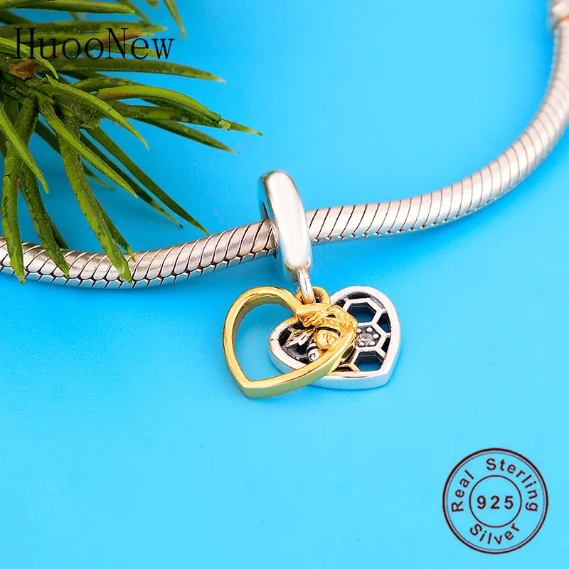 Оригинальный браслет Pandora оригинальный из 100% серебра 925 пробы с сердечком медовая