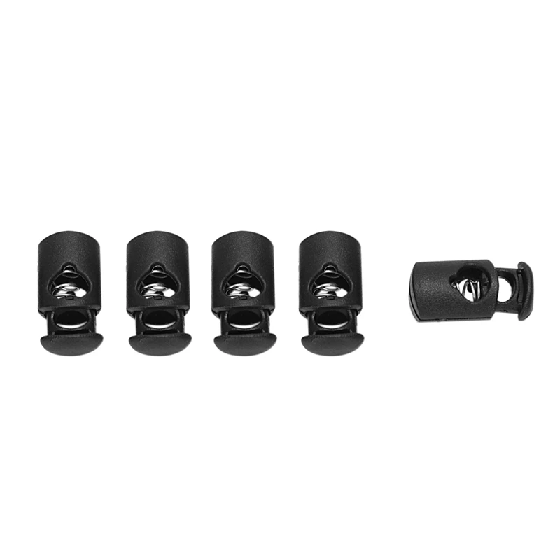 

ELOS-20 Pcs Spring Loaded Round Toggle Stop Cord Locks End 22X18MM & 10X7X20MM