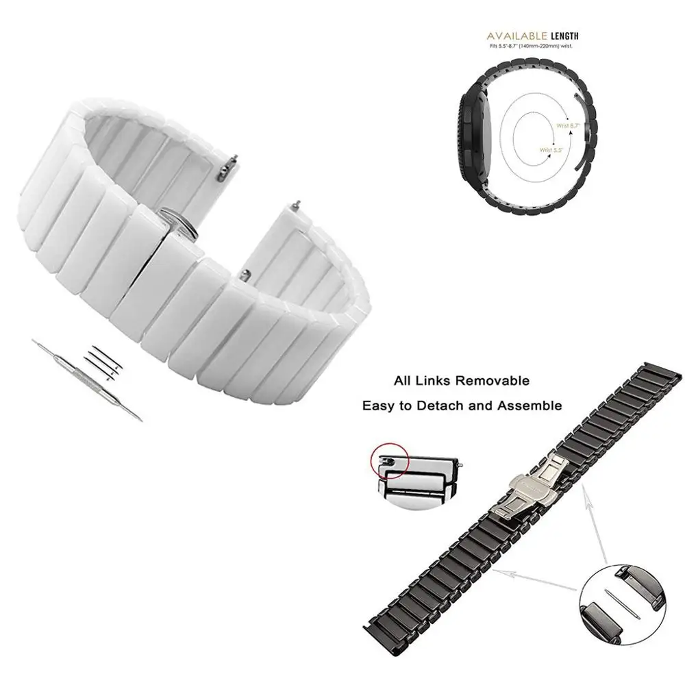 Для смарт часов AMAZFIT GTR 42/47 мм подходящий керамический браслет наручные Смарт часы