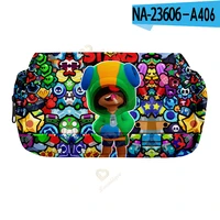 new anime printed leon crow spike shelly colt jessie brock figure pattern pen pencil bag case zipper cosmetic bag action toy