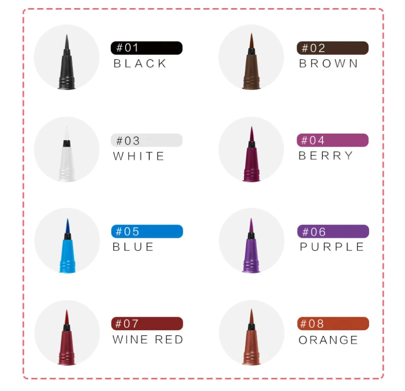 Подводка для глаз карандаш 8 цветов портативный легкий макияж стойкий