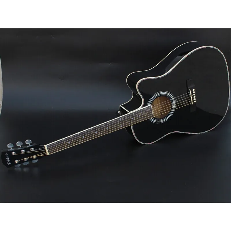 41 дюймов черный Цвет акустическая гитара с грифом из палисандра РА тюнер строки