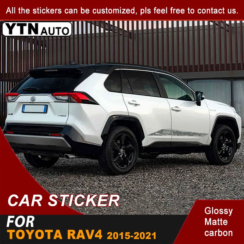 Автомобильные наклейки для Toyota Rav4 2015-2020 боковая дверь кузов полоса графический
