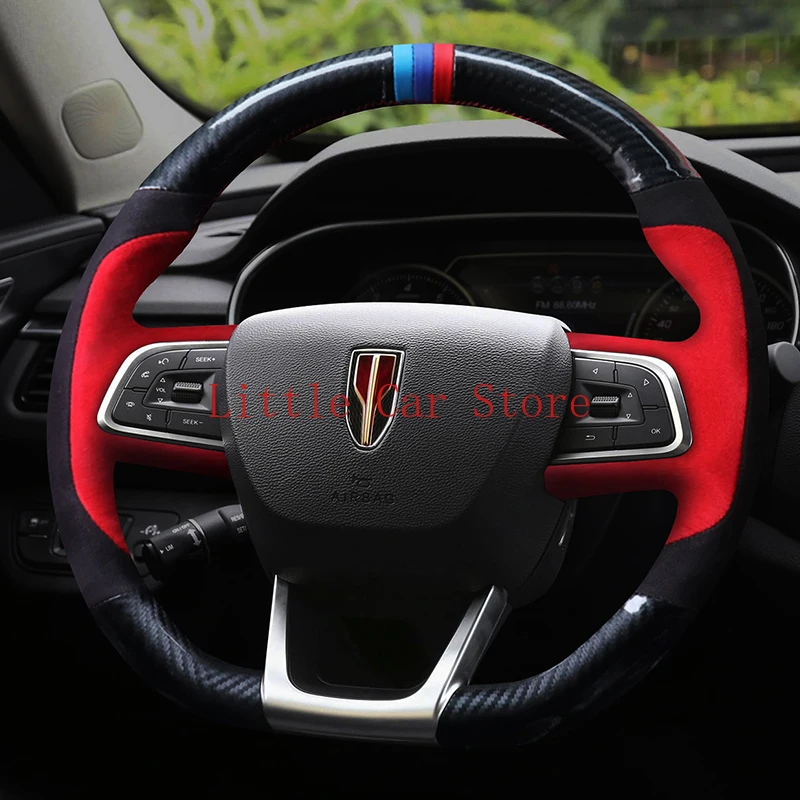 

Кожаный чехол на руль из углеродного волокна Sew DIY для Hong Qi H9 HS5 HS7 E-HS9 HS3, аксессуары