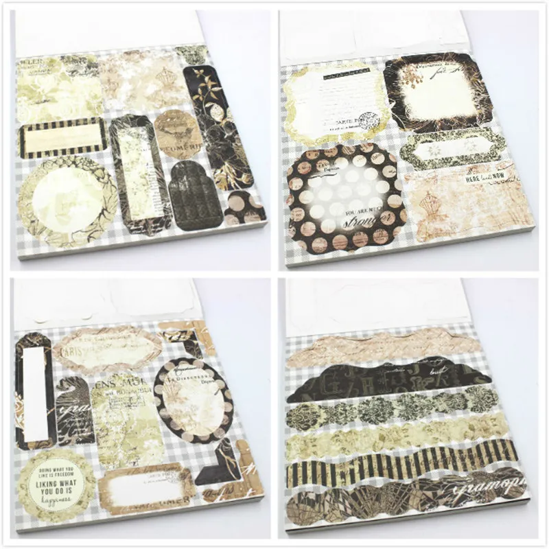 36 листов двухсторонний Печатный винтажный узор сделай сам фон для скрапбукинга