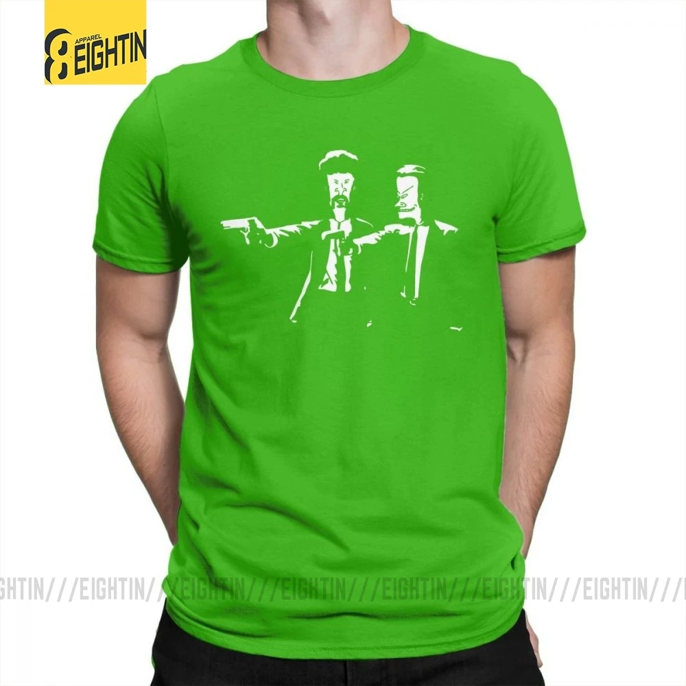 Beavis And Butthead, футболки, классические, подходят, футболки, круглый вырез, короткий рукав, высокое качество, мужская, чистый хлопок, футболка размера плюс - Цвет: Зеленый