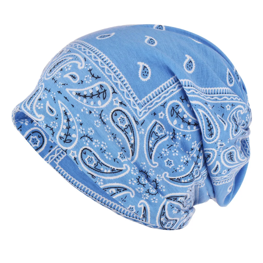 

2021 NEW 6 Color Soft Thin Cotton Men And Women Printed Cashew Flower Pattern Hip Hop Hipster Fashion Hat Bib Dual-use Hat