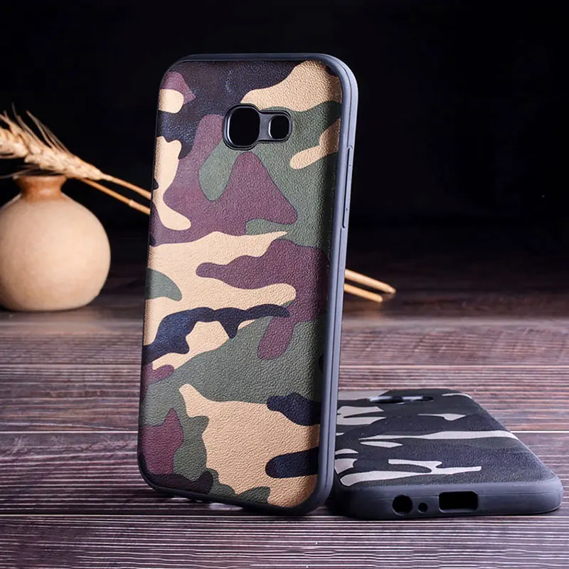 Камуфляжный кожаный чехол для Samsung Galaxy A520 A51 A71 с камуфляжным дизайном ТПУ + ПК 2в1