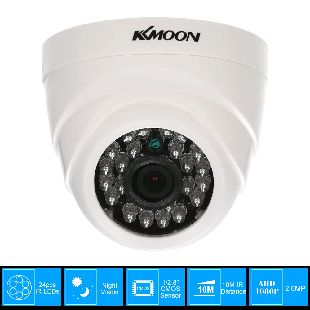 KKmoon 1080P AHD Купол CCTV Камера 3 6 мм объектив 1/2.8 CMOS 2.0MP IR CUT 24 шт ИК светодиодов Ночное