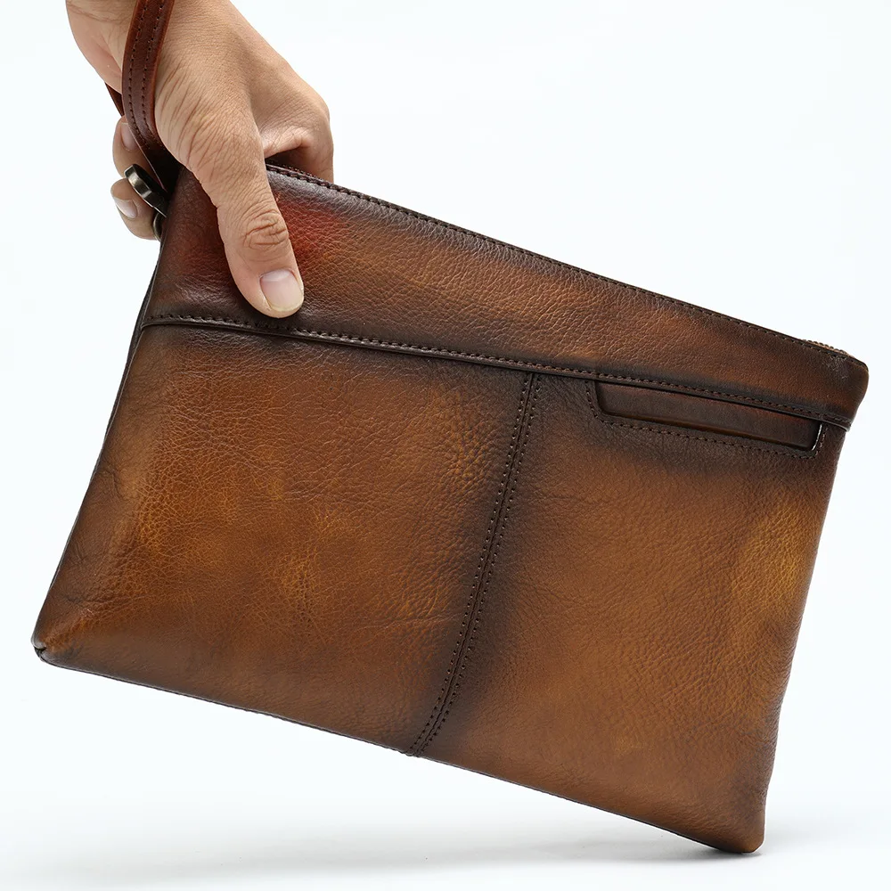 

Fashion Men Clutch Business Leather Envelope Clutch bags Large Wrist bags