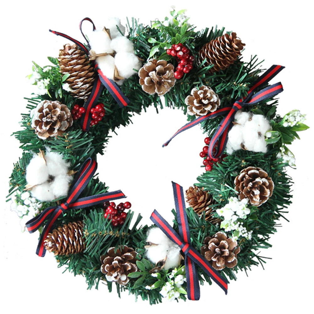 

Christmas Wreath Luxury Brand Pendant Merry Christmas Front Door Decoration Wall Artificial Pine Wreath Home Office Decoration
