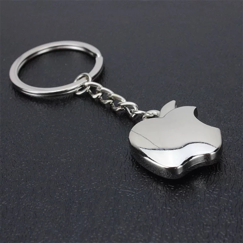 

New arrival Novelty Souvenir Metal Apple Key Chain Creative Gifts Apple Keychain Key Ring Trinket
