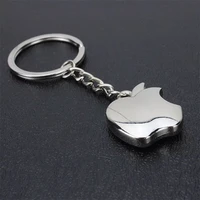new arrival novelty souvenir metal apple key chain creative gifts apple keychain key ring trinket