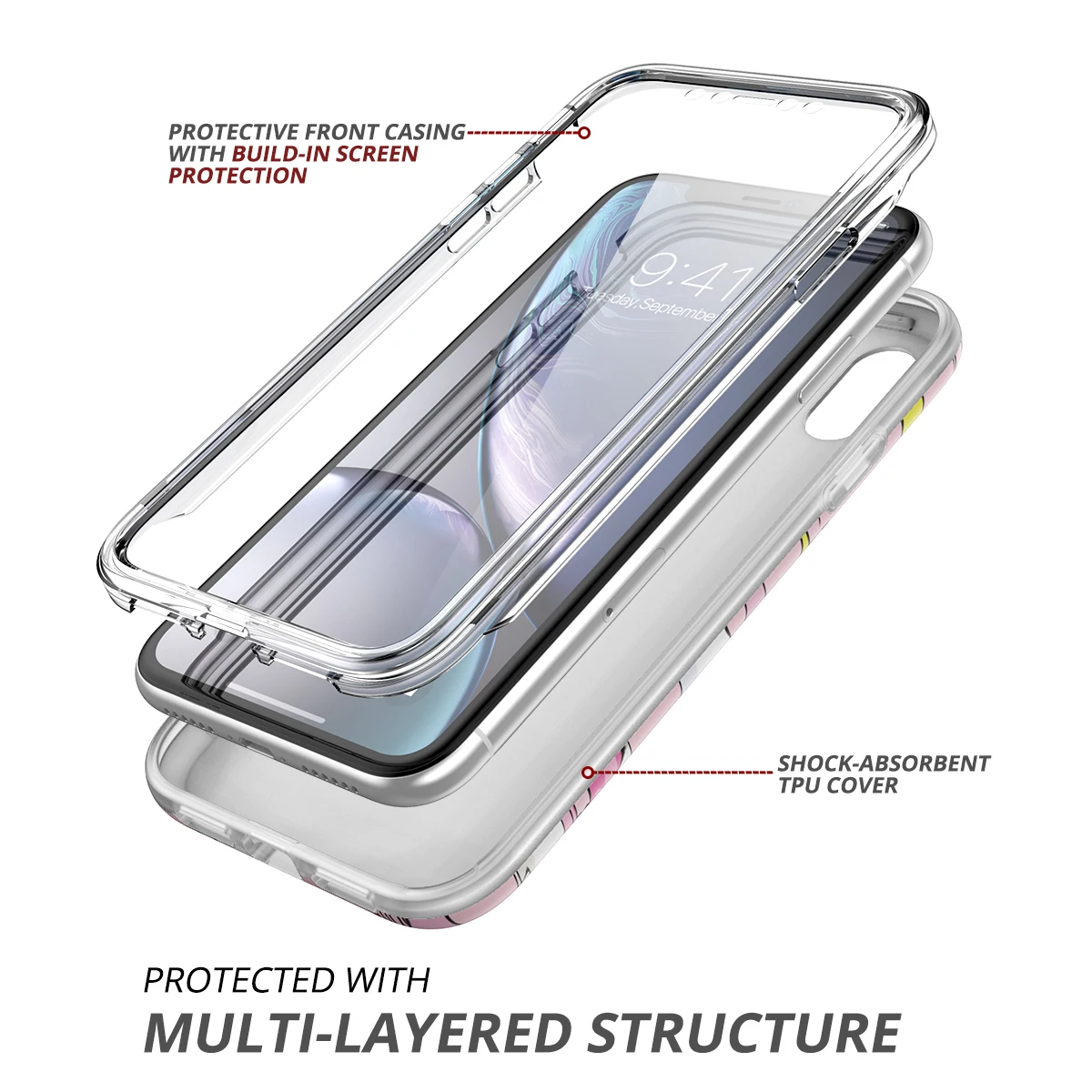 2 в 1 мраморный чехол для iPhone 11 Pro Max силиконовый мягкий TPU 360 полная защита от ударов крышка XR Xs прозрачная.