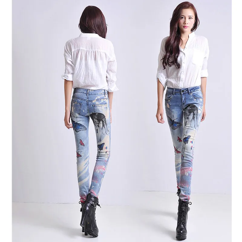 Женские джинсовые штаны карандаш стильные уличные джинсы со средней талией и