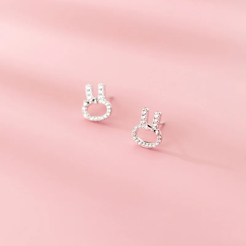 

La Monada Women Stud Earrings Korean 925 Sterling Silver Earrings For Women Jewelry Rabbit Bowknot Women's Earrings Stylish