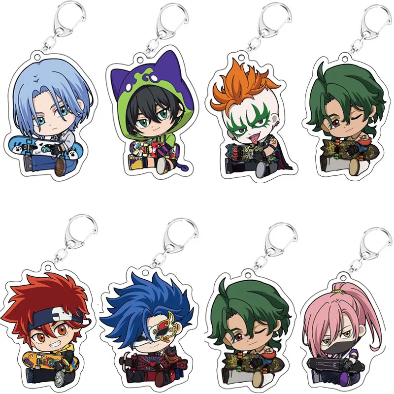 

Anime SK8 The Infinity Keychain Skateboard Reki Kyan Keyring Cosplay KeychainTwo-sided Cosplay Acrylic Keyring Prop Pendant