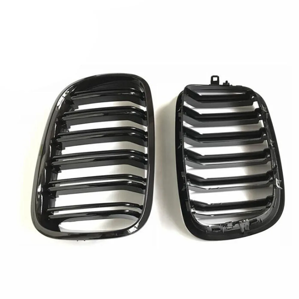Gloss Black Double Slat Kidney Grille Front Grill For BMW X5 X6 E70 E71 xDrive30i xDrive35d xDrive50i xDrive35i Car Styling |