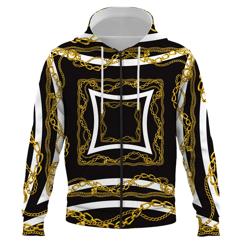 

2021 New Luxury high-end pattern Zipper Hoodie Men's Boy Hoody Sweatshirt Full Print 3D Hip Hop Street Wearing Pullover Hoodies