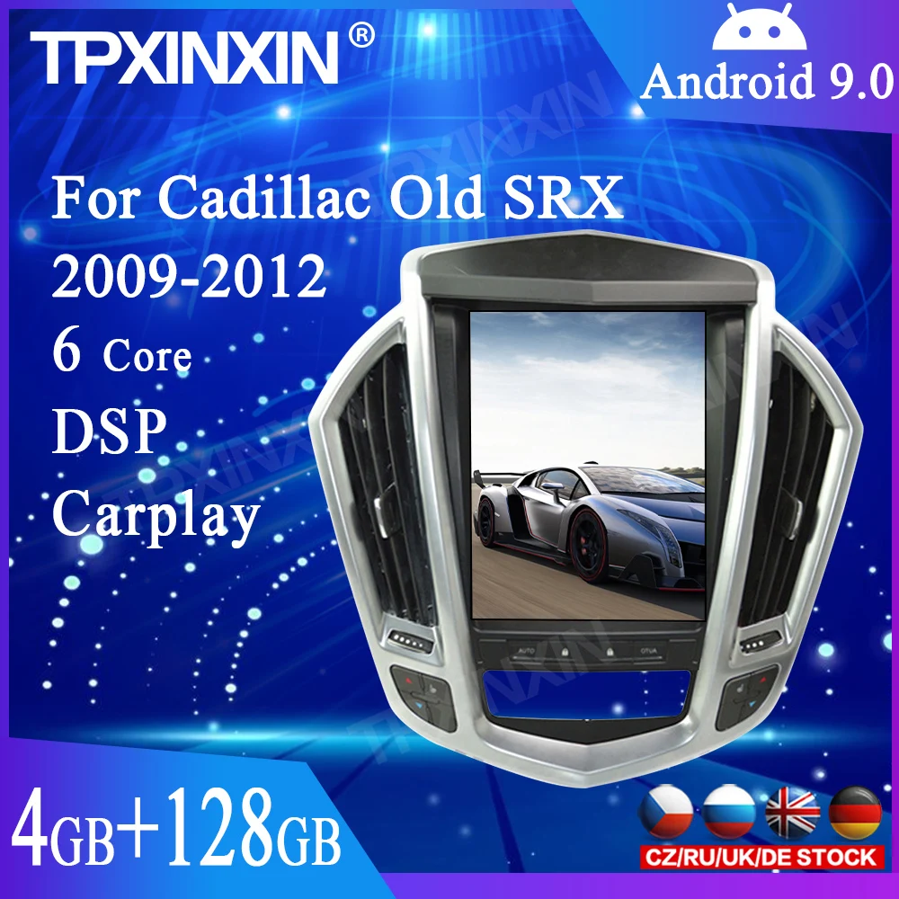 

Android 9.0 4+128G For Cadillac SRX 2009-2012 Tesla Style Car GPS Navigation Radio Multimedia Player Auto Stereo Head Unit Audio