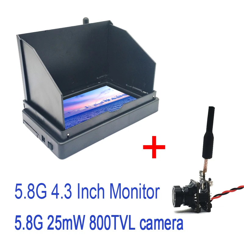 Видеоэкран для гоночного дрона 5 8 ГГц 48 каналов 4 3 дюйма FPV 480x272 встроенный