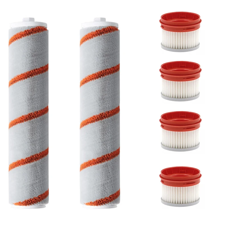 

6PCS Roller Brushes Hepa Filter Replacements for Xiaomi Dreame V9 Cordless Handheld Vacuum Cleaner