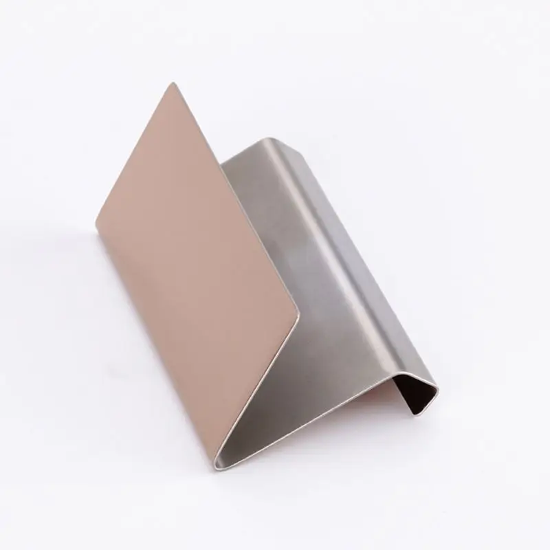 

High-End Stainless Steel Business Name Card Holder Display Stand Rack Desktop Table Organizer 2 Colors
