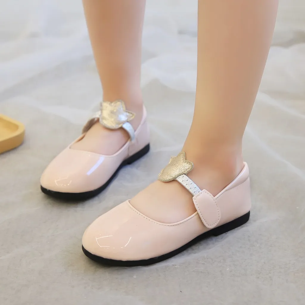 2019 Новая Осенняя кожаная обувь принцессы для девочек детские Вечерние туфли на