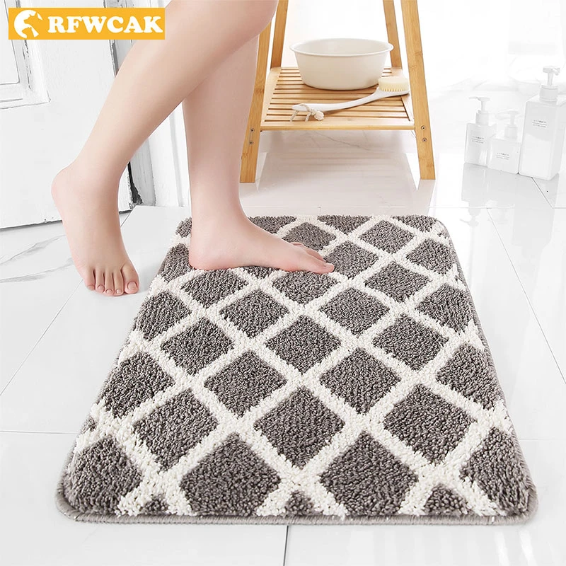 RFWCAK геометрический Коврик для ванной коврик нескользящий входной напольный