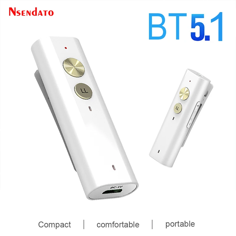 Беспроводной музыкальный приемник BT V5.1 Hi-Fi беспроводной аудиоадаптер для