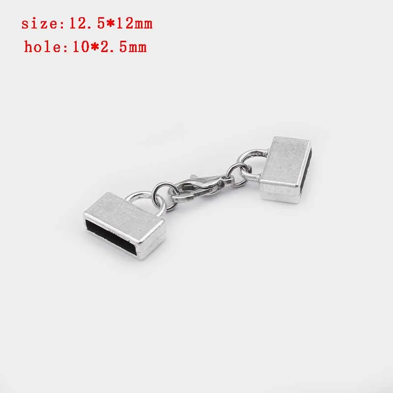 13 5 sets Zinc Alloy Clasp Lobster Clasps Hook End Caps Connectors For 5/6/7/8/10mm Leather Cord Bracelet Necklace Jewelry Making - Цвет: 13
