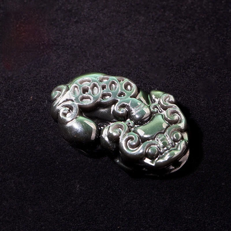 Природные Красочные тигр глаз камень Бусины Pixiu кулон благоприятный Ruyi