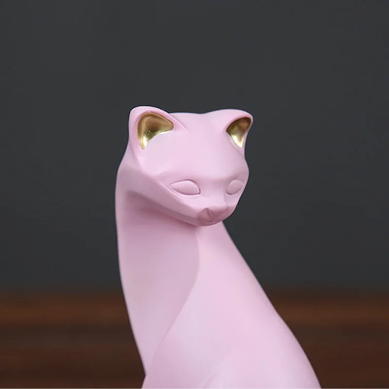 Скандинавские современные кошки гостиная винный шкаф украшения фигурки розовый