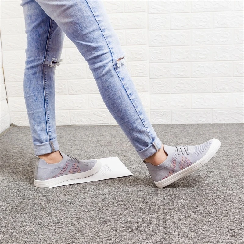 Кеды BaiRuiLun женские без шнуровки плоская Вулканизированная подошва лоферы