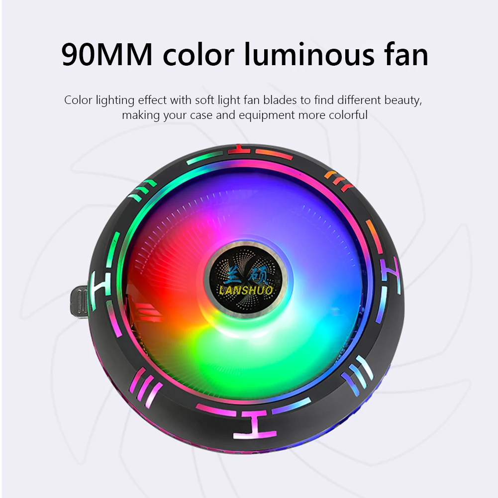 Низкопрофильный воздушный кулер ЦП RGB для AMD AM4 AM3 + X79 X99 LGA 2011 тихий вентилятор