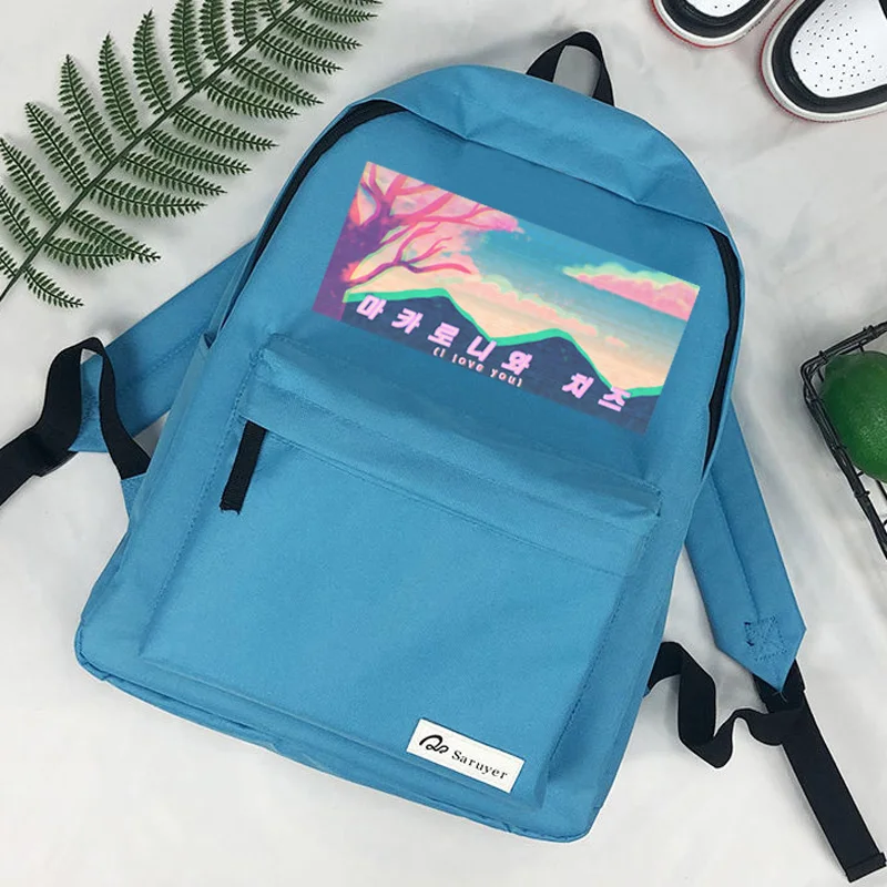 

Vaporwave Aesthetic bags mochilas bagpack anime 2021 laptop fashion ladies mujer backpack