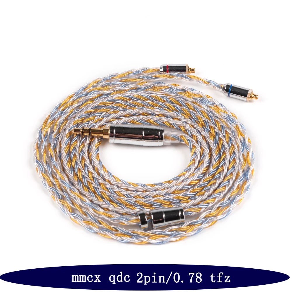 16 Core Модернизированный кабель 2 5/3 5/4 4 мм для SE215 MMCX/2pin/QDC TFZ разъем KZ ZS10Pro ZSN AS16