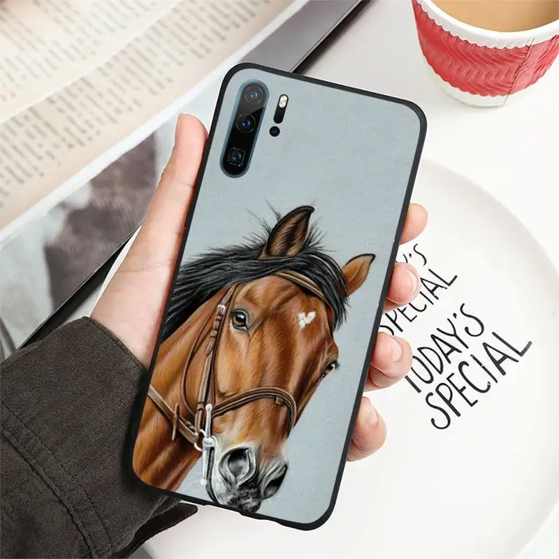 

Watercolor Horse Horses Running Phone Case For Huawei honor Mate P 10 20 30 40 i 9 8 pro x Lite smart 2019 nova 5t