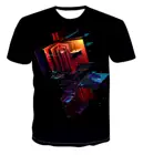 Футболка мужская с 3D принтом, простая Модная рубашка с цветными буквами, модный топ в уличном стиле