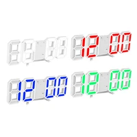 modern design 3d led digital clock alarm three dimensional wall clock electronic clock furnishings luminous nightlight clocks